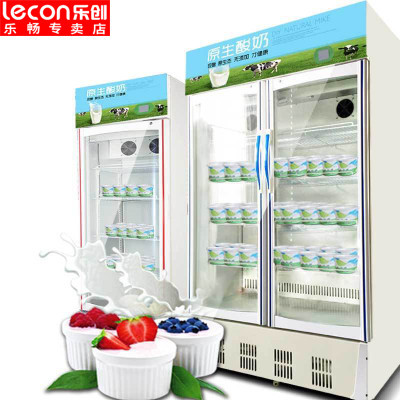 lecon/ 乐创立式双门商用酸奶机双门杀菌发酵冷凝冷藏冷冻 微电脑式 全自动现酿设备酸奶吧 其他内胆