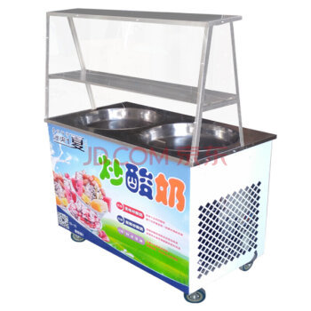 双平锅炒冰机商用炒冰机器双锅炒酸奶机酸奶机商用原装压缩机 红色【图片 价格 品牌 报价】-京东